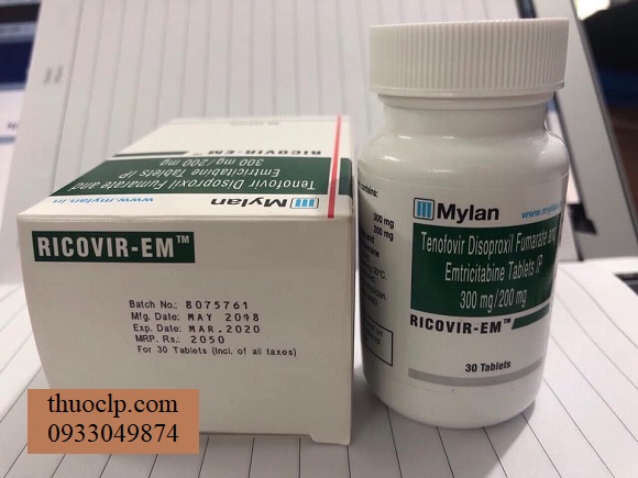 Thuoc Ricovir Em Tenofovir 300mg Emtricitabine 200mg chong phoi nhiem HIV (4)