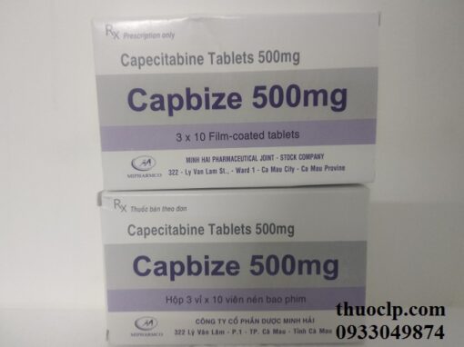 Thuốc Capbize 500mg Capecitabine điều trị ung thư đại tràng, ung thư vú, ung thư dạ dày (1)