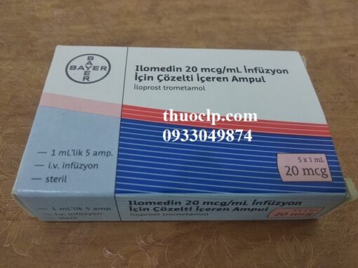 Thuốc Ilomedin 20mcg/ml Iloprost điều trị tăng huyết áp động mạch phổi (1)
